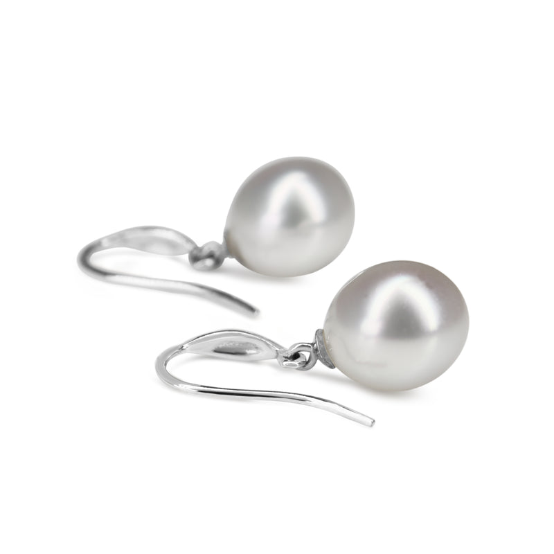 9ct White Gold 10.5mm South Sea Pearl Earrings