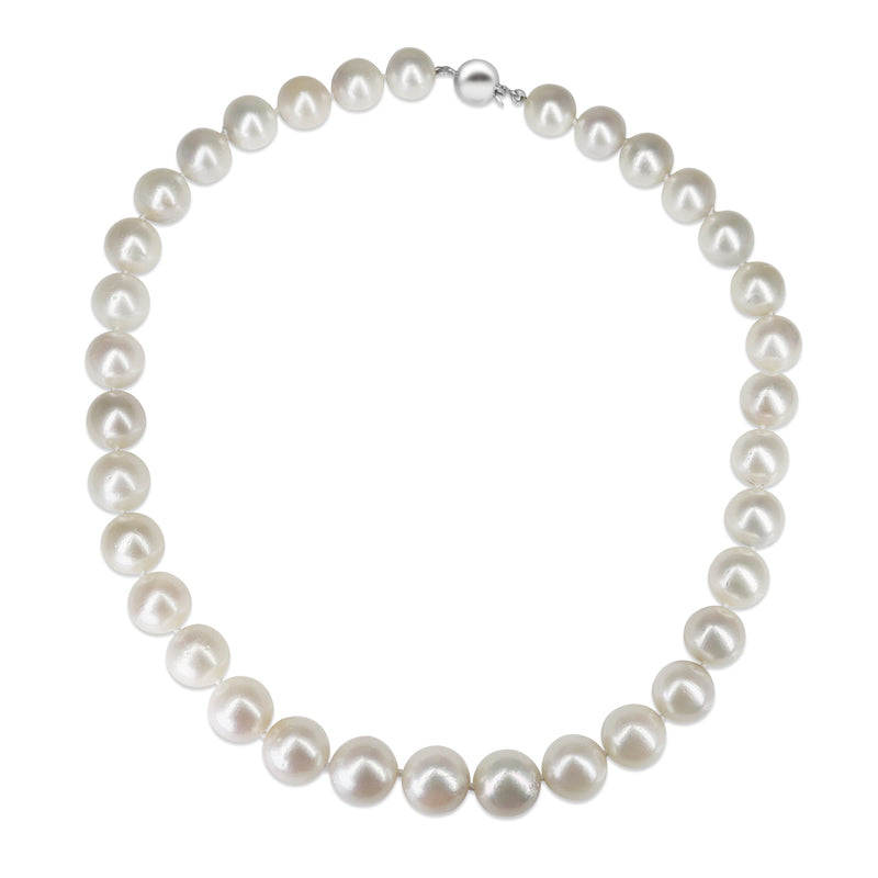 11 - 13mm South Sea Pearl Strand Necklace on 9ct White Gold Clasp