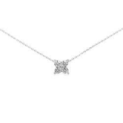 Platinum Diamond 'Clover' Style Necklace