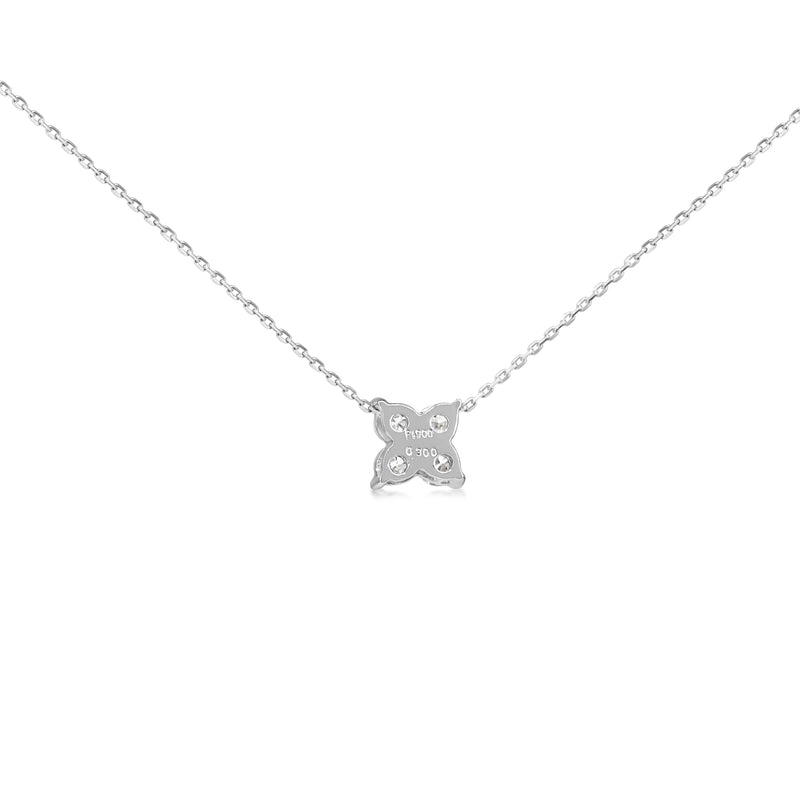 Platinum Diamond 'Clover' Style Necklace