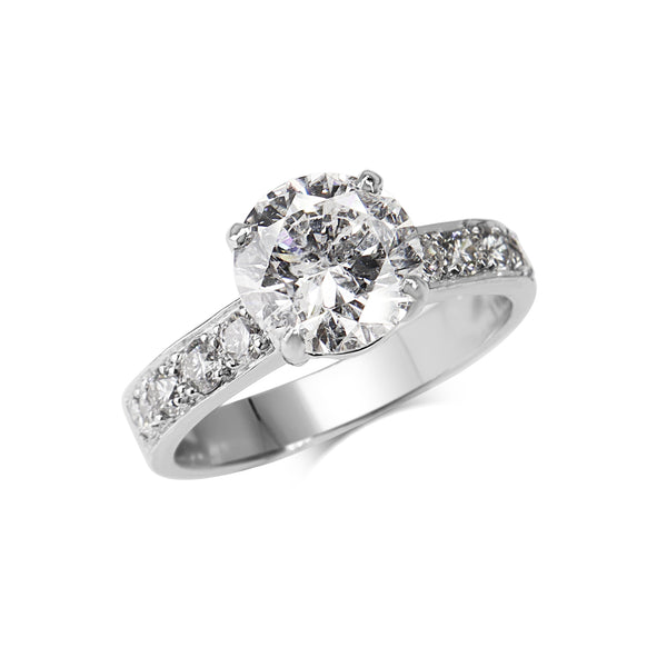 18ct White Gold 3.01ct Diamond Solitaire Ring