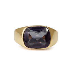 10ct Yellow Gold Vintage Amethyst Signet Ring