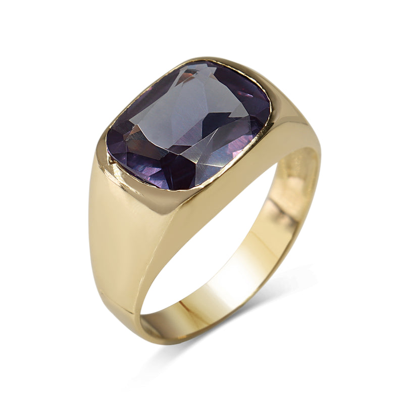 10ct Yellow Gold Vintage Amethyst Signet Ring