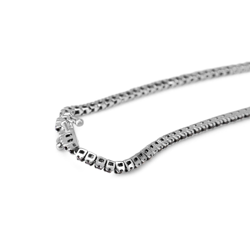 18ct White Gold Black Diamond Tennis Bracelet