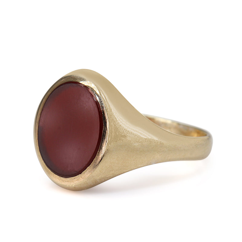 9ct Yellow Gold Vintage Carnelian Signet Ring