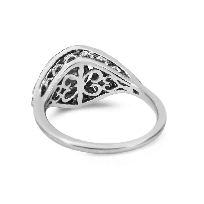 18ct White Gold Art Deco Style Diamond Ring