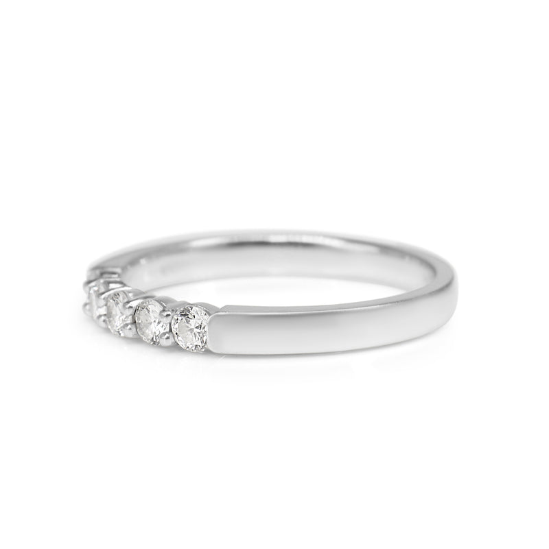 18ct White Gold .50ct 5 Stone Diamond Band Ring