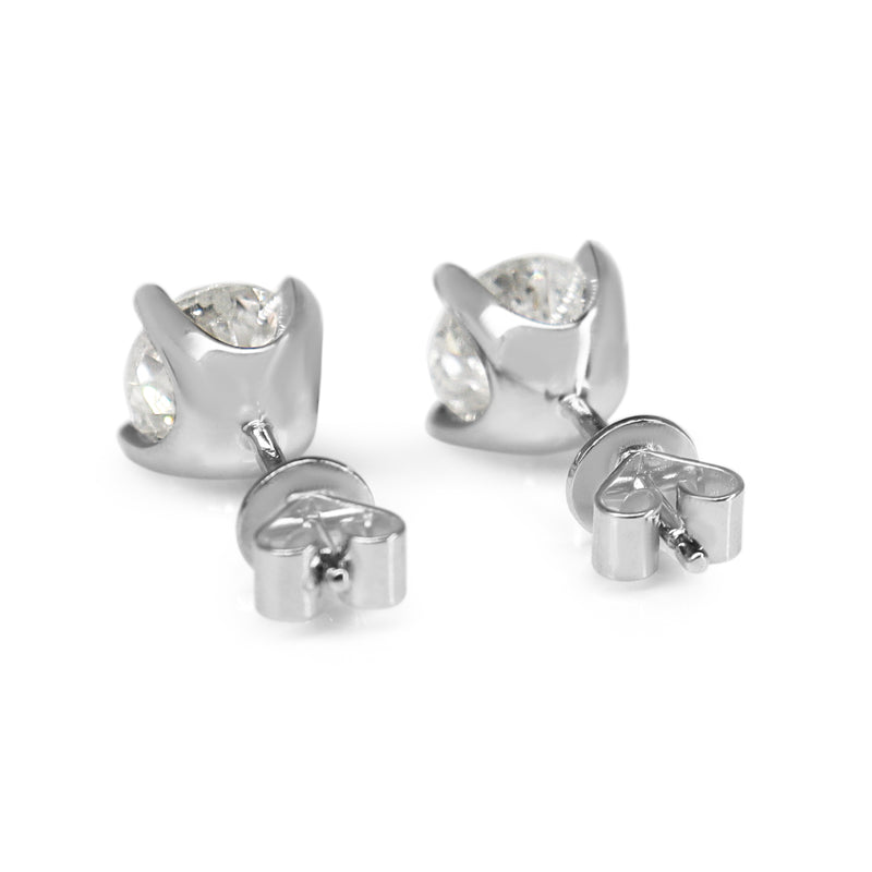 18ct White Gold 2.25ct Diamond Stud Earrings