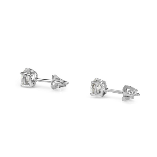 14ct White Gold 1.05ct Diamond Stud Earrings