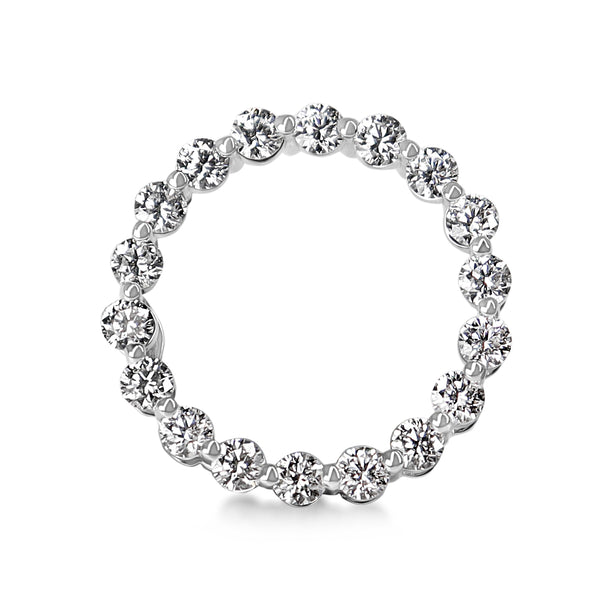 9ct White Gold Circle of Life Diamond Necklace