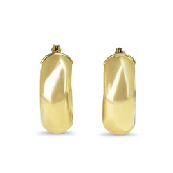 18ct Yellow Gold Thick Hoop Earrings