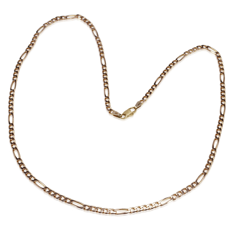 9ct Rose Gold Flat Curb Link Chain Necklace