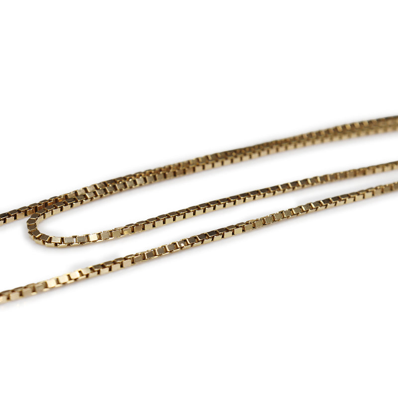 9ct Yellow Gold Fine Box Chain Necklace