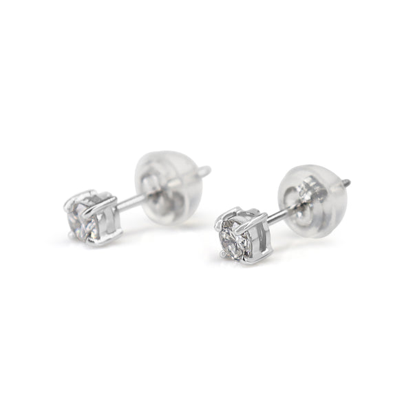 Platinum .20ct Diamond Stud Earrings