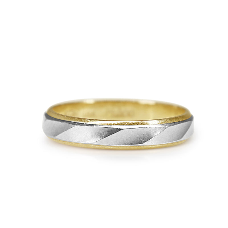 18ct Yellow Gold and Platinum Band Ring