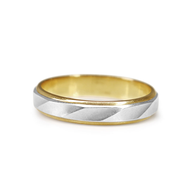 18ct Yellow Gold and Platinum Band Ring