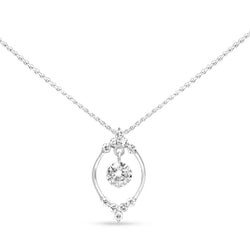 18ct White Gold Floating Diamond Necklace