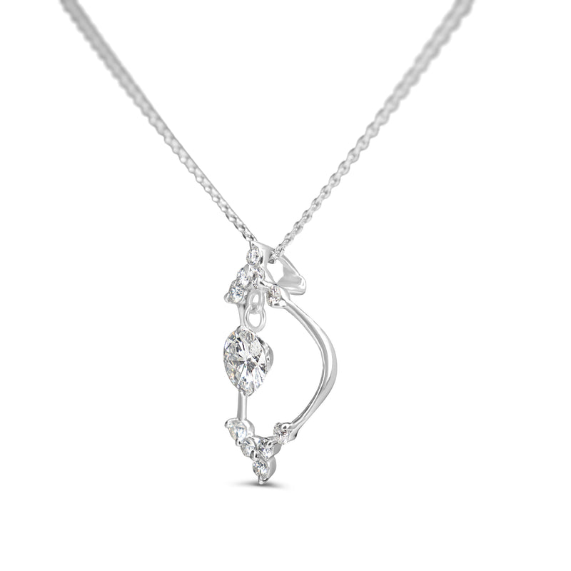 18ct White Gold Floating Diamond Necklace