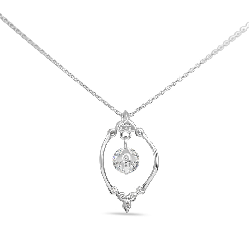 18ct White Gold Floating Diamond Necklace