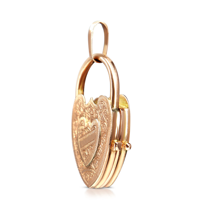 9ct Rose Gold Engraved Heart Locket Necklace