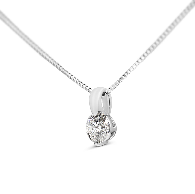 Platinum Diamond Solitaire Necklace