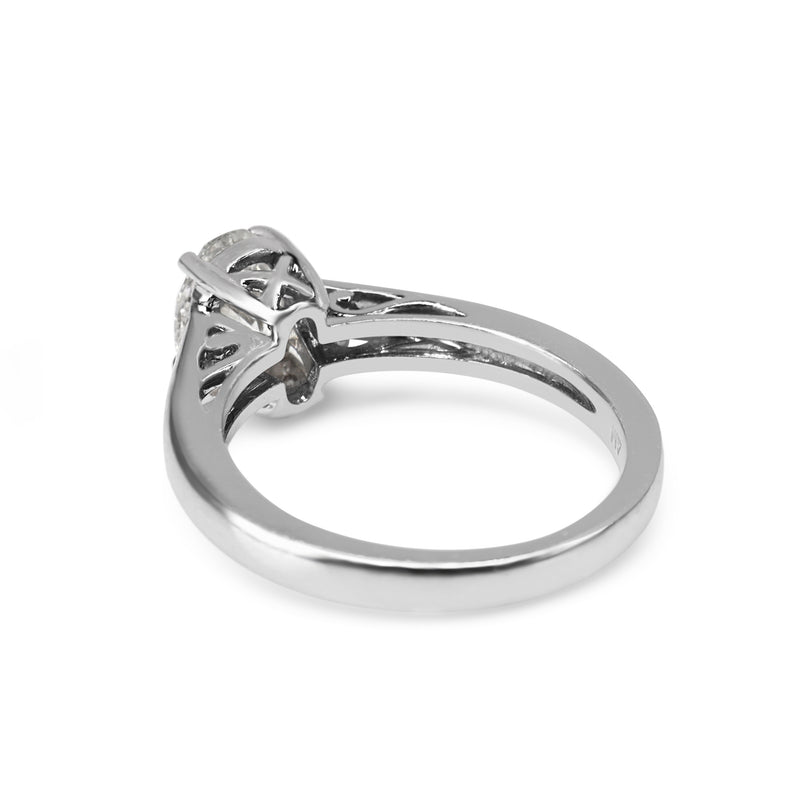 Platinum 1.00ct Oval Diamond Solitaire Ring