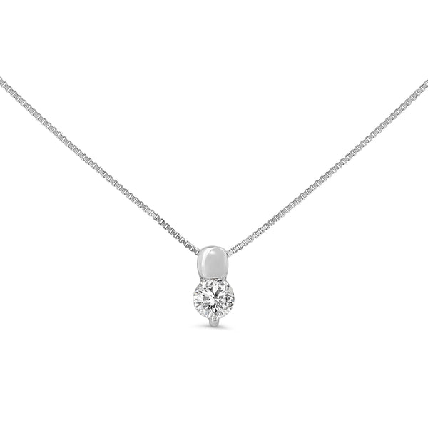 Platinum Diamond Solitaire Necklace