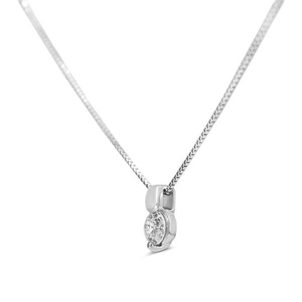 Platinum Diamond Solitaire Necklace