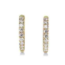 9ct Yellow Gold .65ct Diamond Hoop Earrings