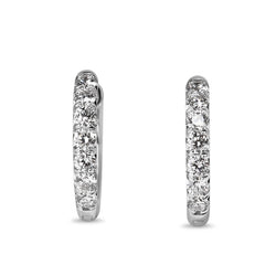 9ct White Gold .50ct Diamond Hoop Earrings