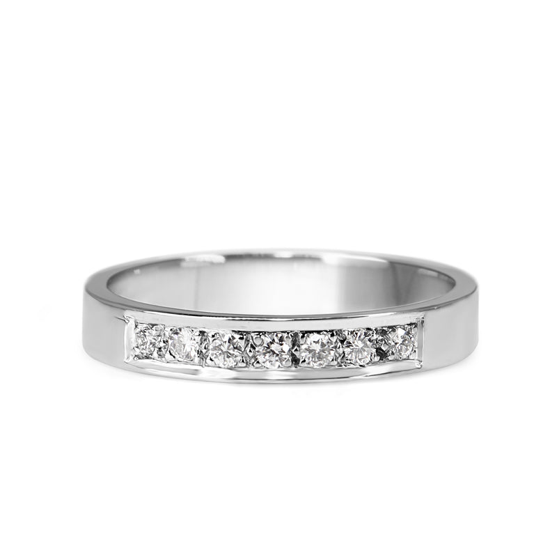 18ct White Gold Diamond Band Ring