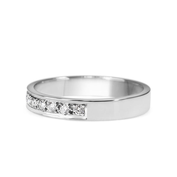 18ct White Gold Diamond Band Ring