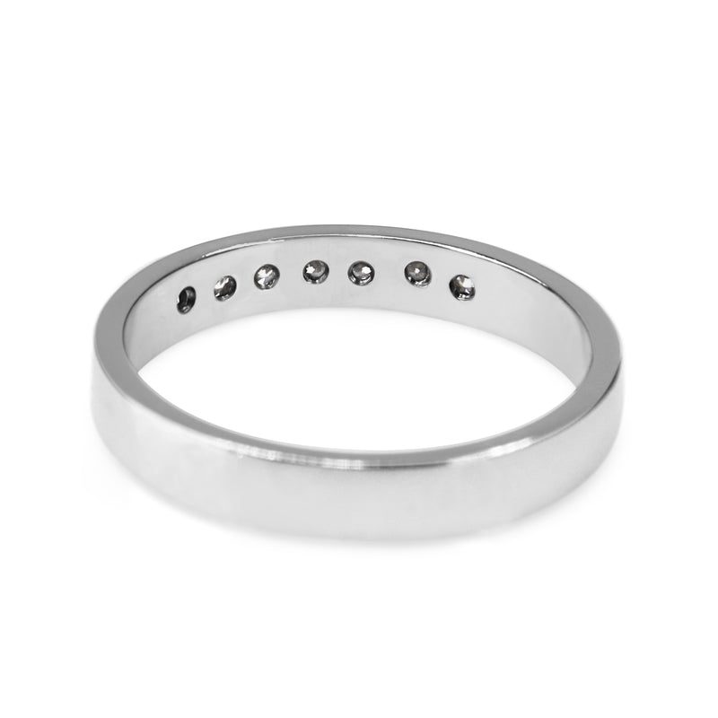 18ct White Gold Diamond Band Ring