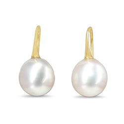 9ct Yellow Gold 11mm South Sea Pearl Earrings