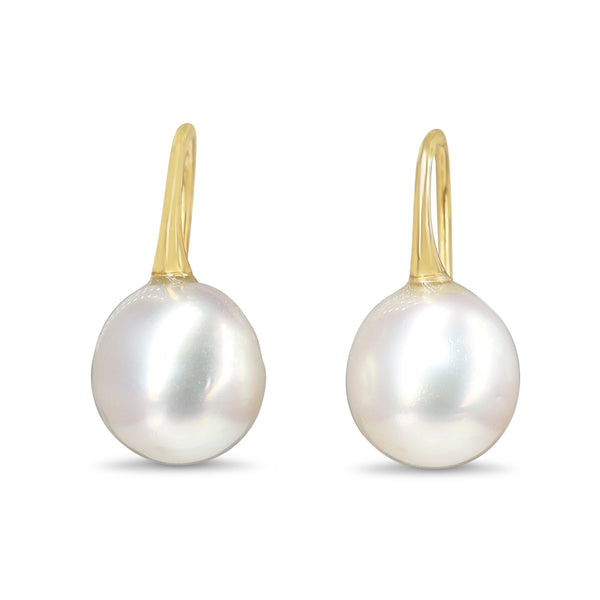 9ct Yellow Gold 11mm South Sea Pearl Earrings