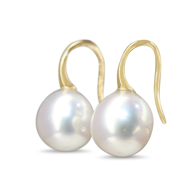 9ct Yellow Gold 11mm South Sea Pearl Earrings