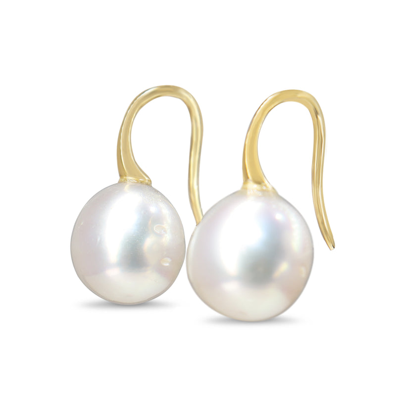 9ct Yellow Gold 11mm South Sea Pearl Earrings