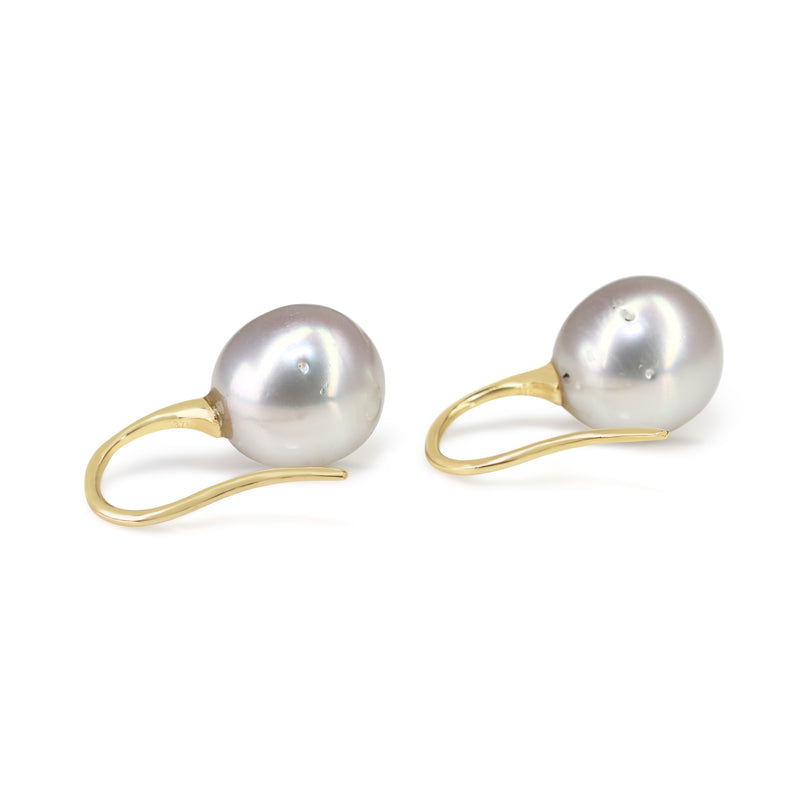 9ct Yellow Gold 11mm South Sea Pearl Earrings