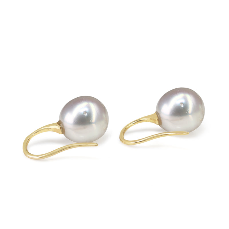 9ct Yellow Gold 11mm South Sea Pearl Earrings