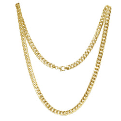 9ct Yellow Gold Flat Curb Link Necklace