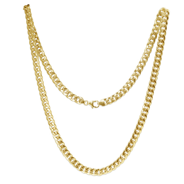 9ct Yellow Gold Flat Curb Link Necklace