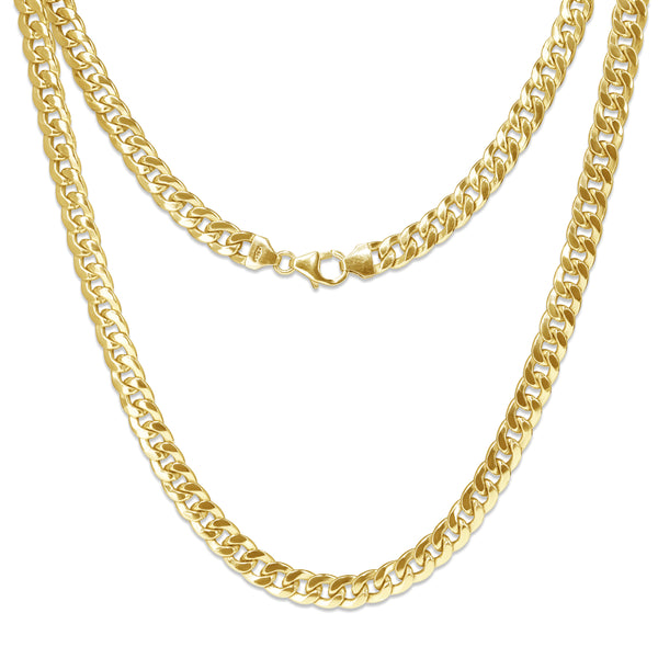 9ct Yellow Gold Flat Curb Link Necklace