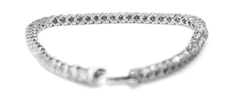 14ct White Gold 5.00ct Diamond Tennis Bracelet