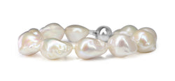 Silver Fresh Water Baroque Pearl Bracelet