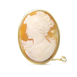 9ct Yellow Gold Cameo Brooch