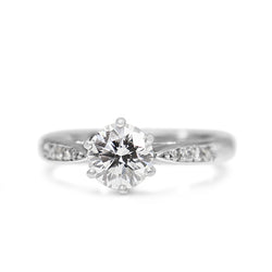 18ct White Gold Diamond Solitaire Ring