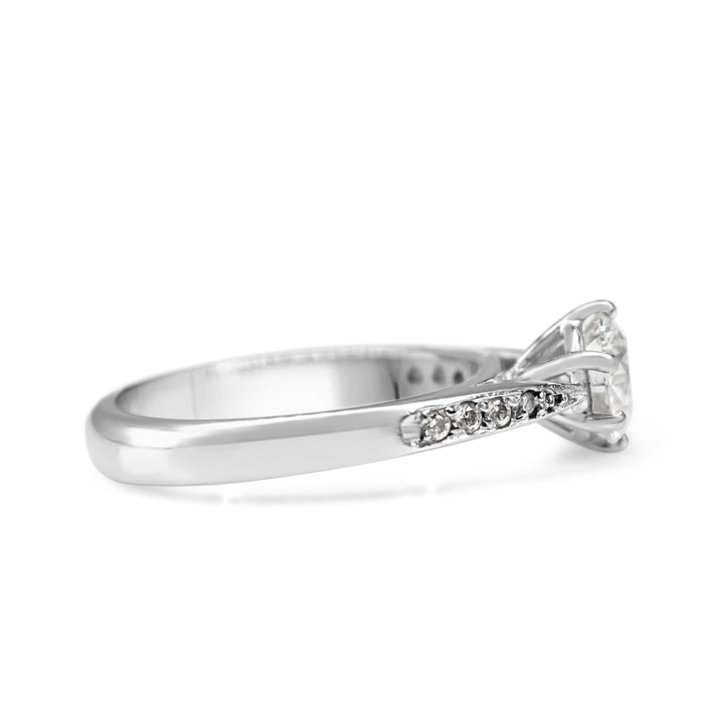 18ct White Gold Diamond Solitaire Ring