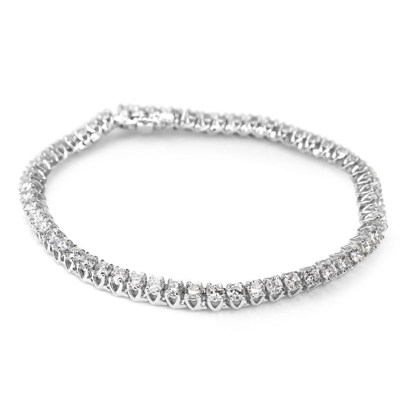 14ct White Gold 5.00ct Diamond Tennis Bracelet