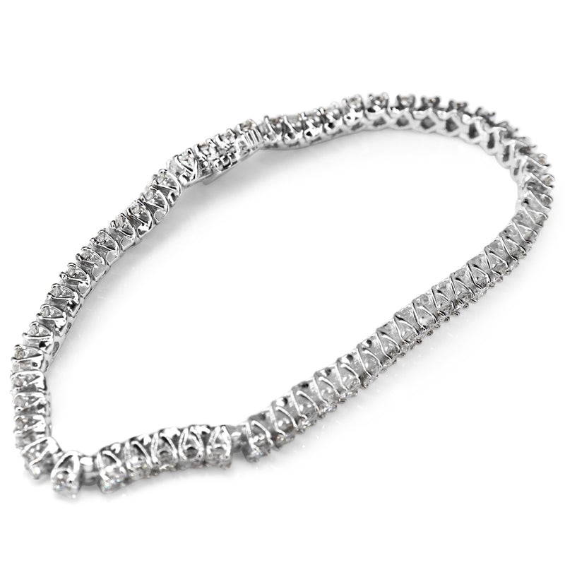 14ct White Gold 5.00ct Diamond Tennis Bracelet