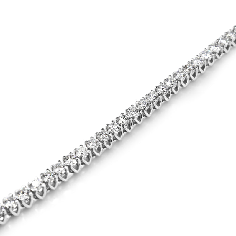 14ct White Gold 5.00ct Diamond Tennis Bracelet